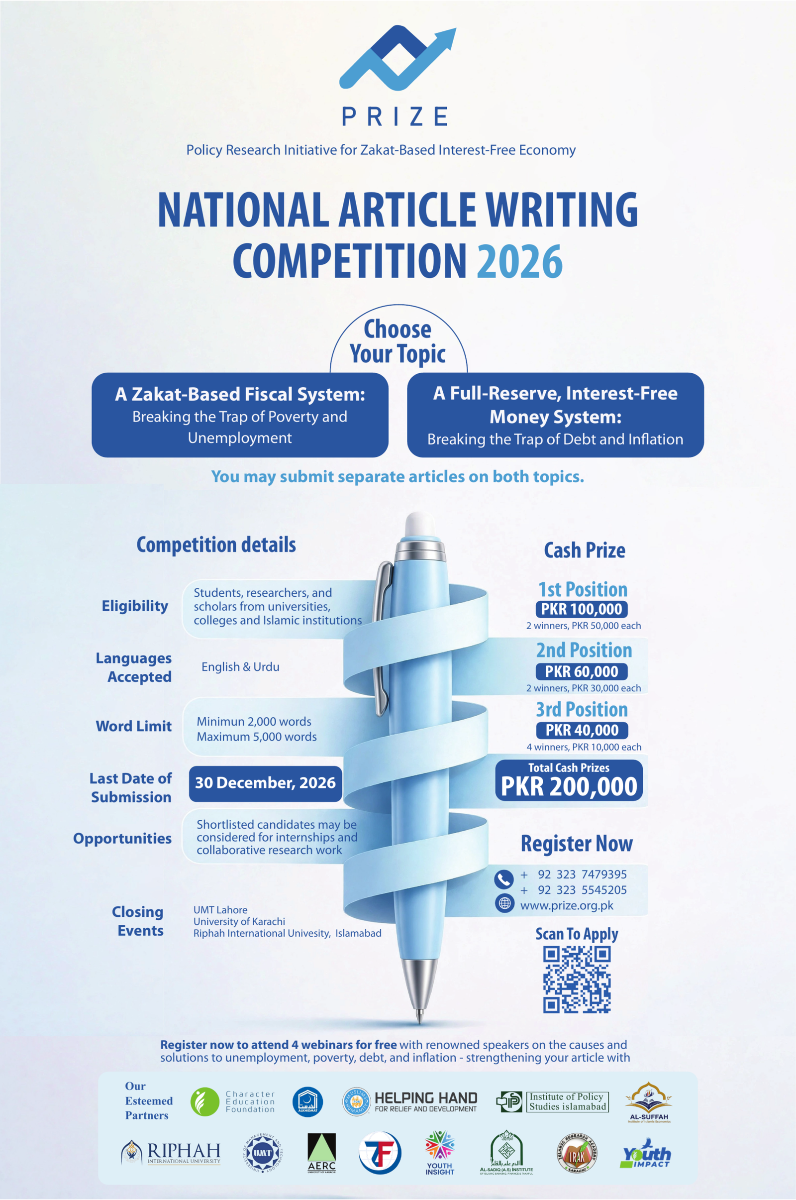 PRIZE National Article Writing Competition 2026 Poster